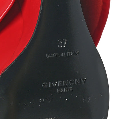 Givenchy Calfskin Shark Lock Ankle Boots 37 Red 7 of 8