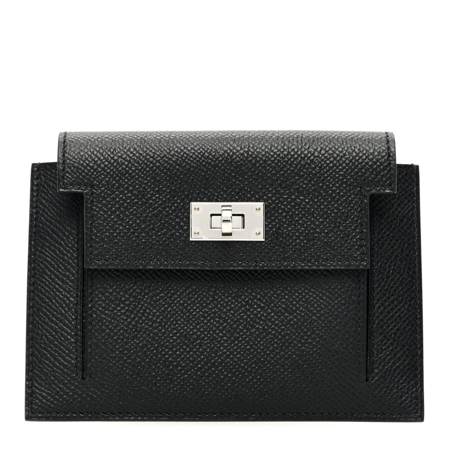 Epsom Kelly Pocket Compact Wallet Black