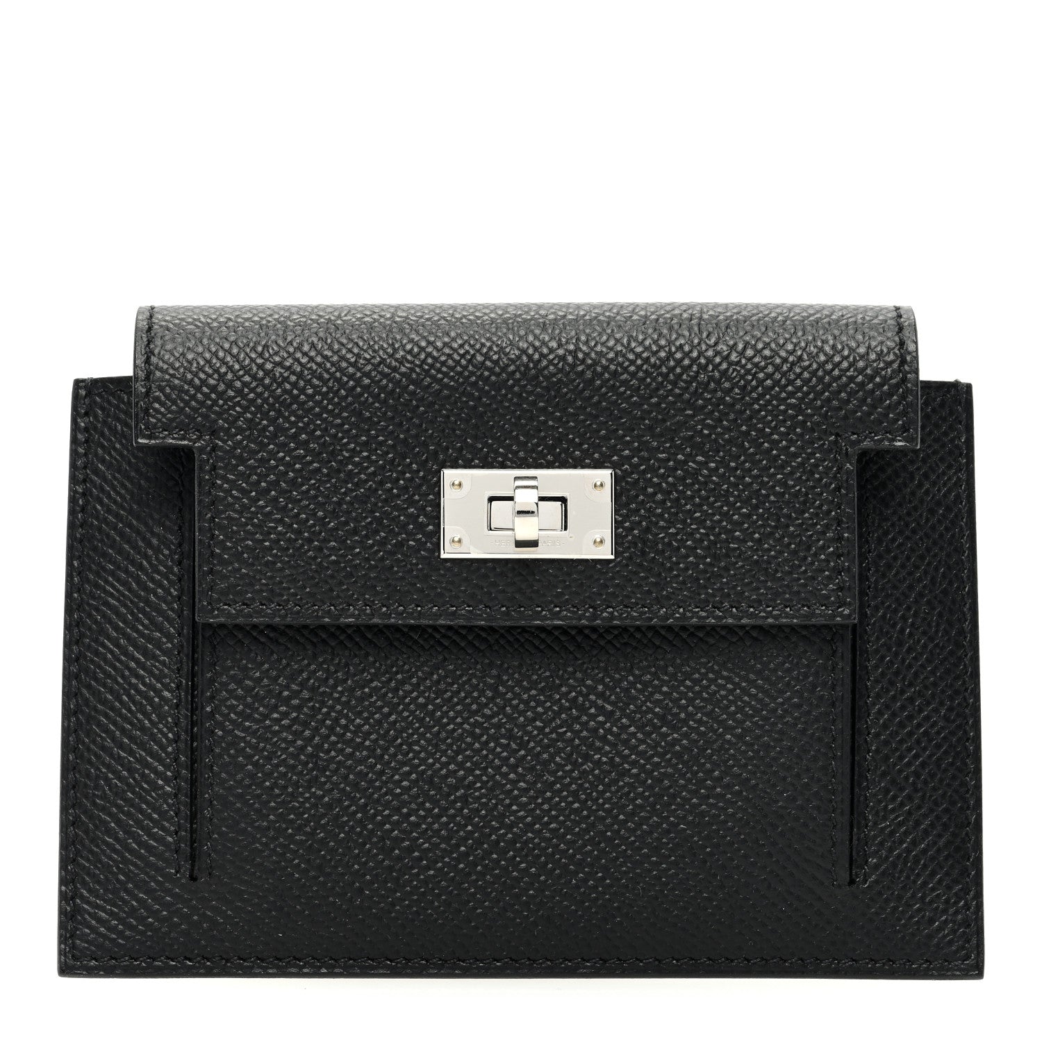 Hermes Epsom Kelly Pocket Compact Wallet Black 1 of 8