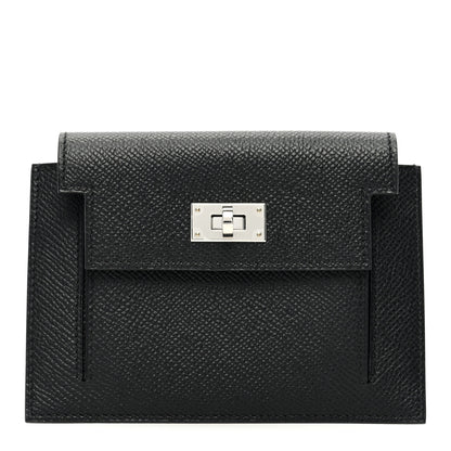 Hermes Epsom Kelly Pocket Compact Wallet Black 1 of 8