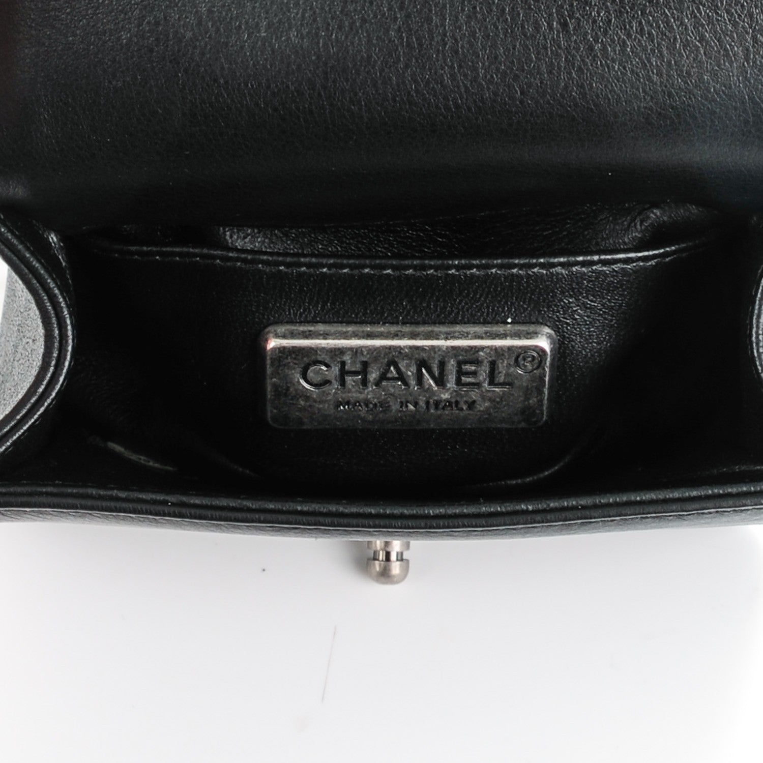 Chanel Galuchat Stingray Mini Boy Flap Black Silver 6 of 7