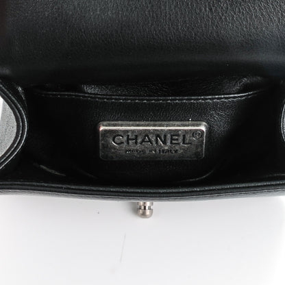 Chanel Galuchat Stingray Mini Boy Flap Black Silver 6 of 7
