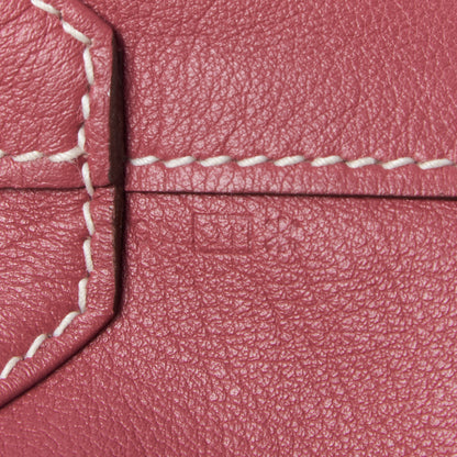 Hermes Veau Sikkim Swift Double Sens 30 Reversible Tote Bois de rose Rouge Garance 7 of 7