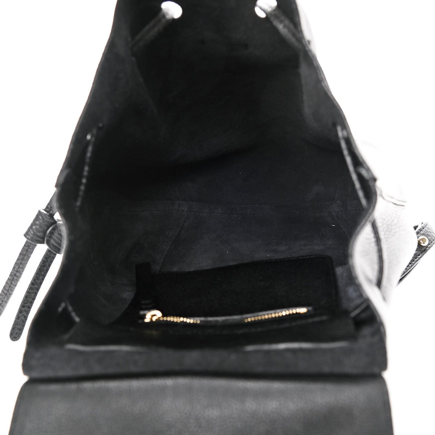 Tumbled Calfskin Backpack Bag Black