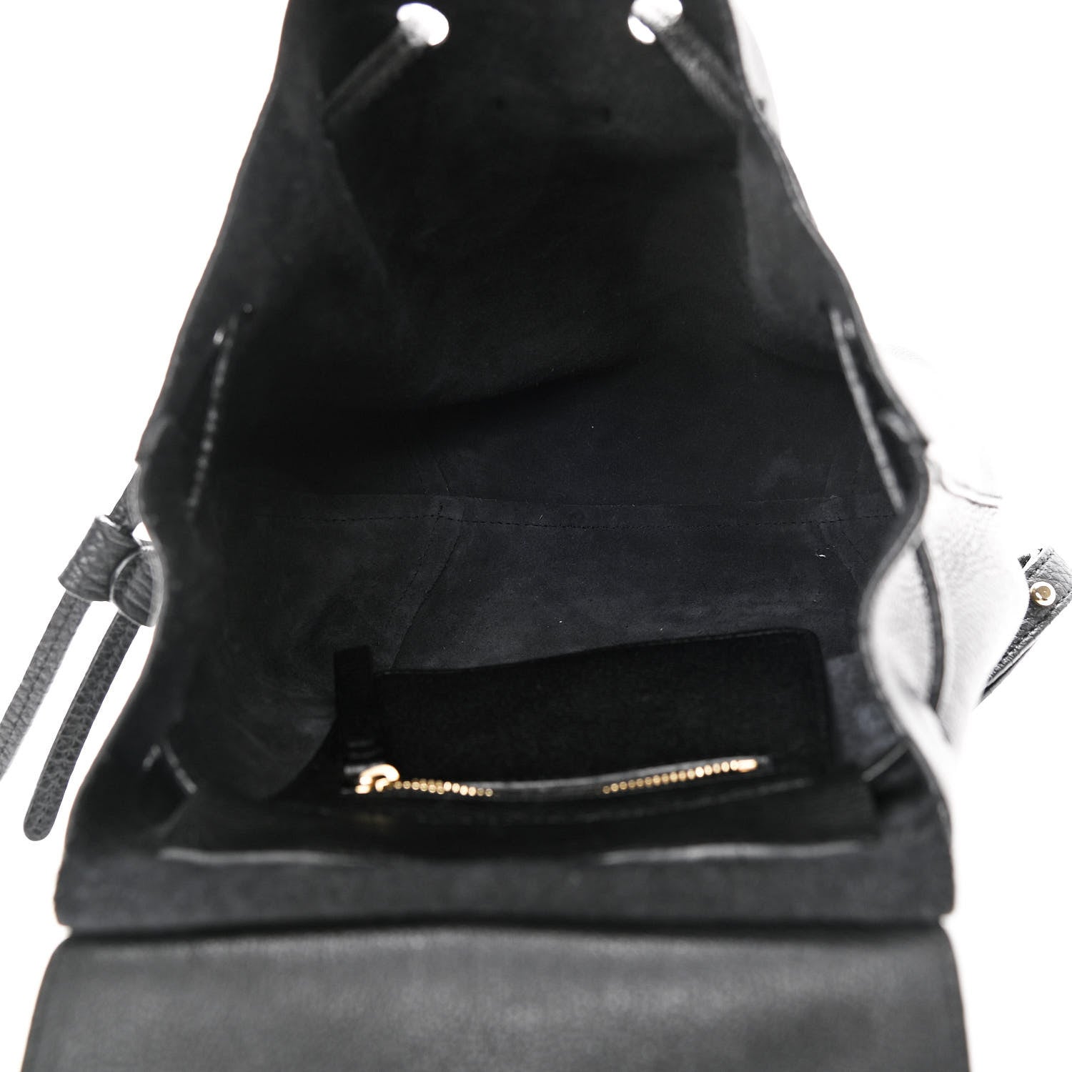 Mansur Gavriel Tumbled Calfskin Backpack Bag Black 5 of 14