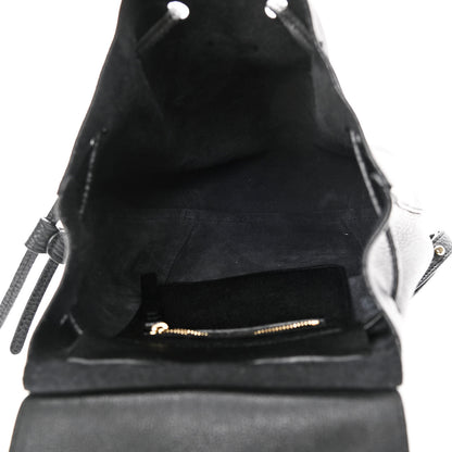 Mansur Gavriel Tumbled Calfskin Backpack Bag Black 5 of 14
