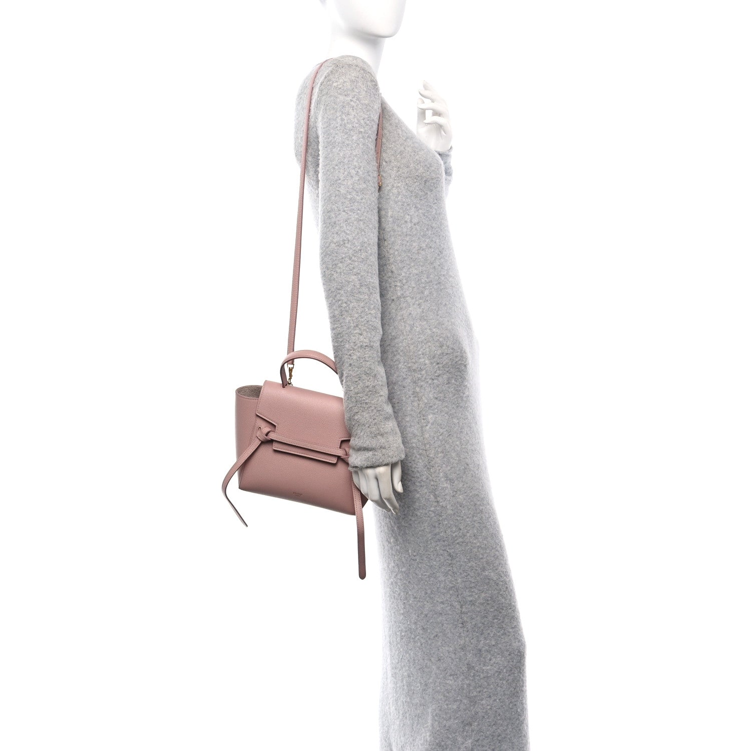 Celine Grained Calfskin Nano Belt Bag Vintage Pink 2 of 10