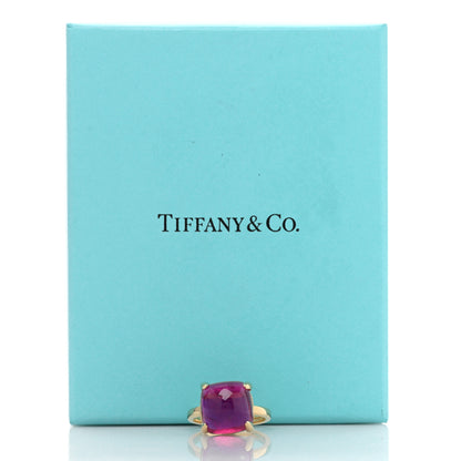 Tiffany 18K Yellow Gold Rubelitte 12mm Paloma Picasso Sugar Stacks Ring 53 6.5 5 of 5