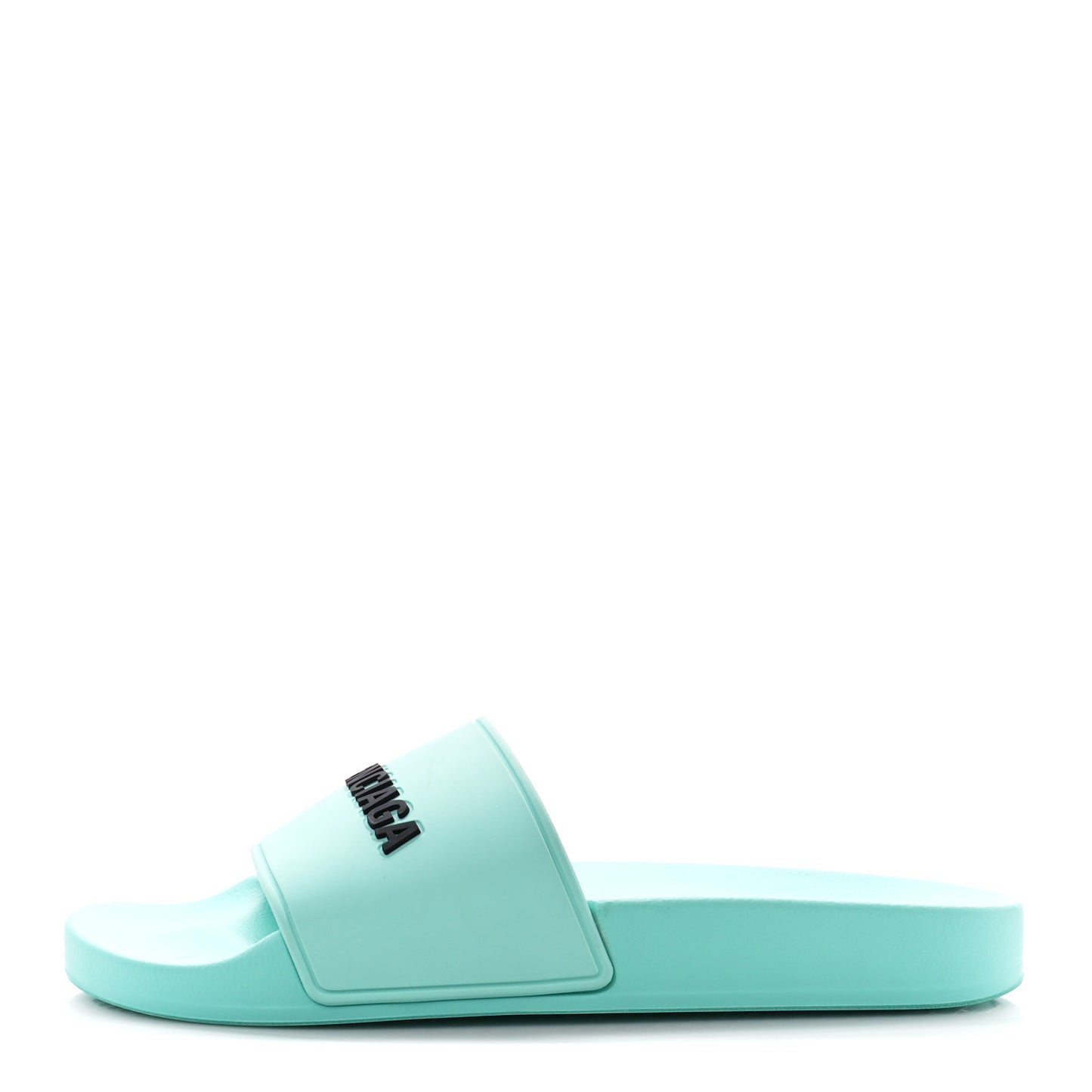 Rubber Logo Womens Pool Slide Sandals 37 Mint Black