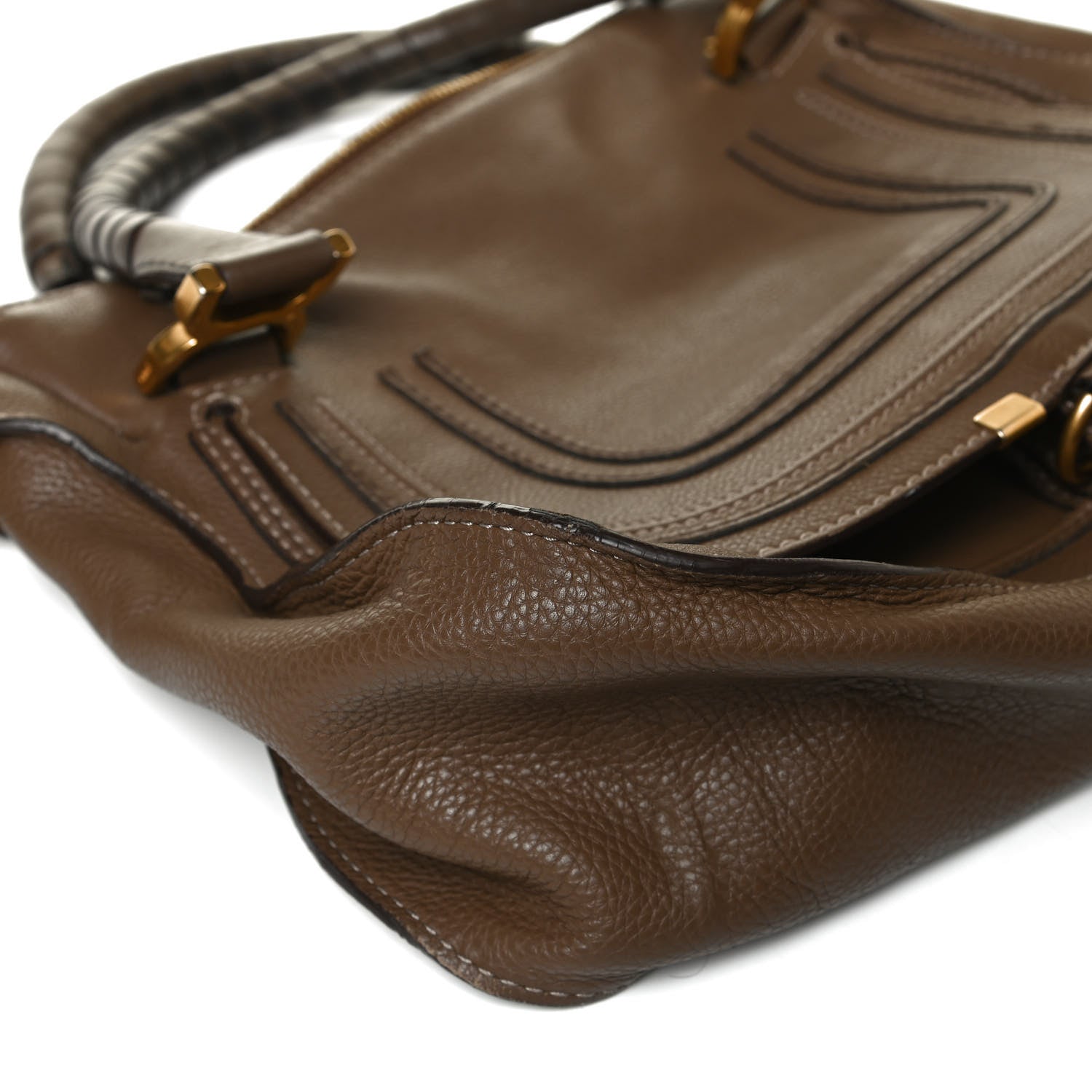 Chloe Calfskin Medium Marcie Satchel Barbour Khaki 9 of 30
