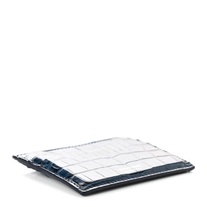 Tom Ford Alligator Card Holder Blue 4 of 8