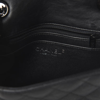 Chanel Crumpled Calfskin Quilted Mini Square Flap So Black 7 of 8
