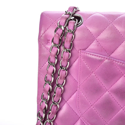 Chanel Lambskin Quilted Medium Double Flap Light Purple 17 of 17