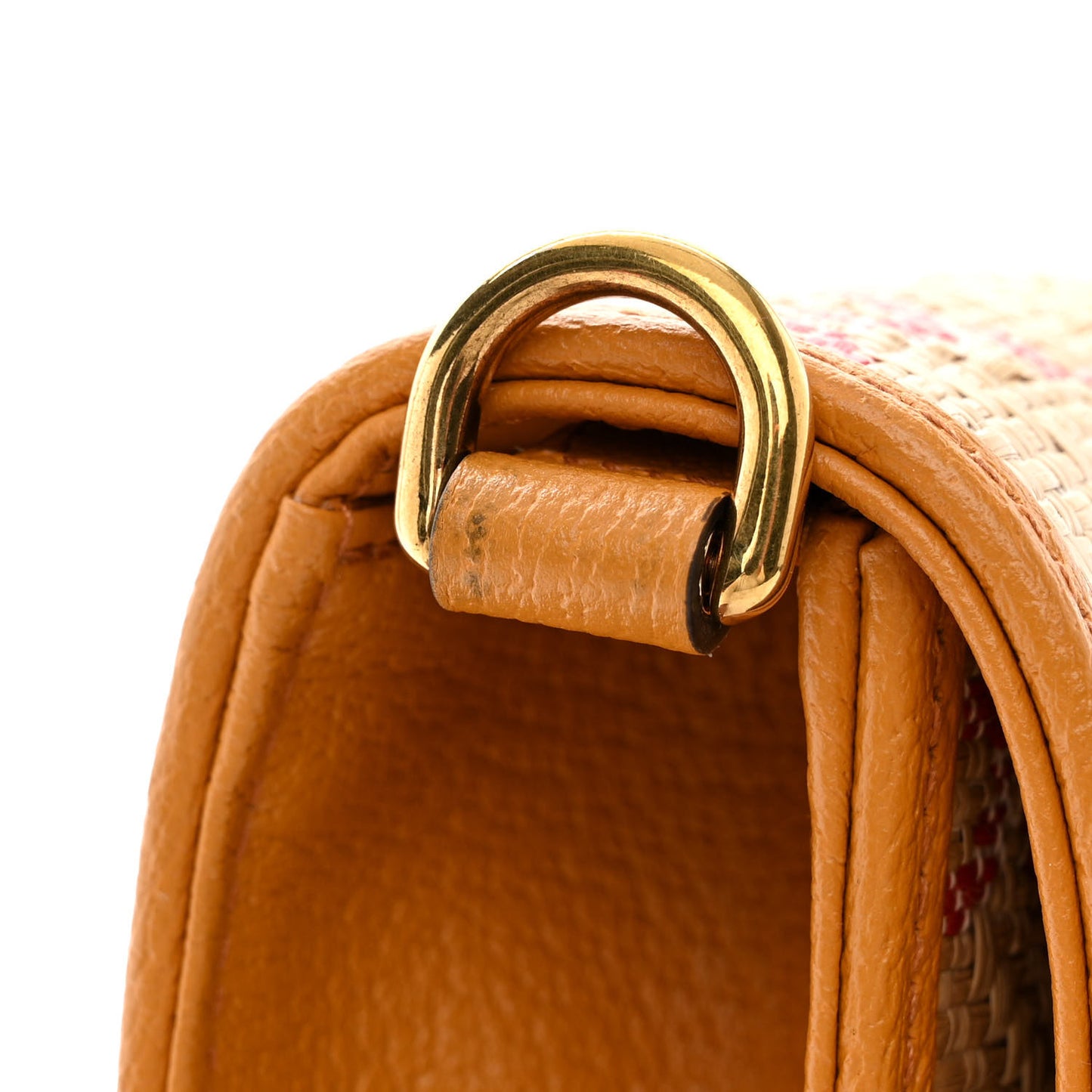 Raffia Textured Dollar Calfskin GG Monogram Web Small Horsebit 1955 Crossbody Bag Natural Bright Hibiscus Sun Oil