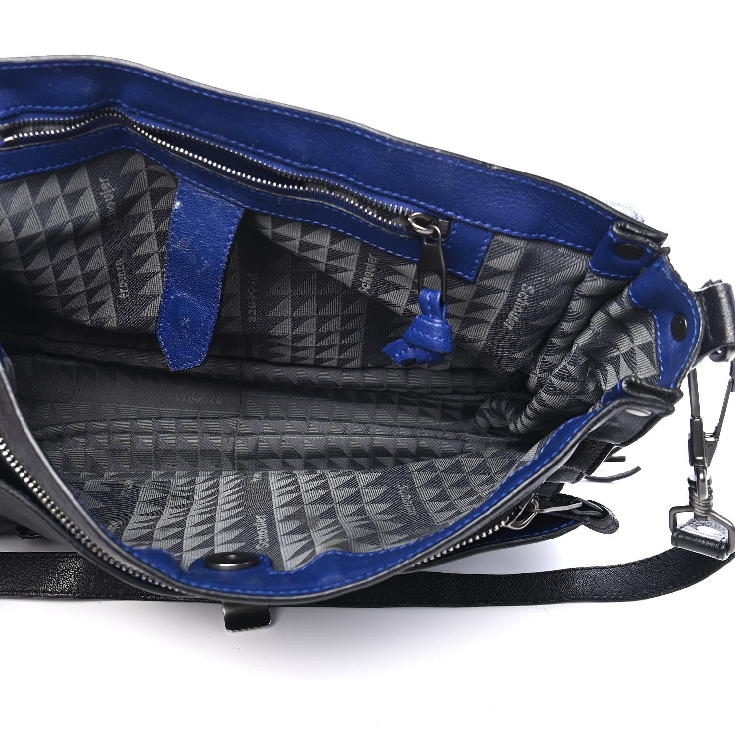 Proenza Schouler Lambskin Fringe Medium PS1 Satchel Black 5 of 12