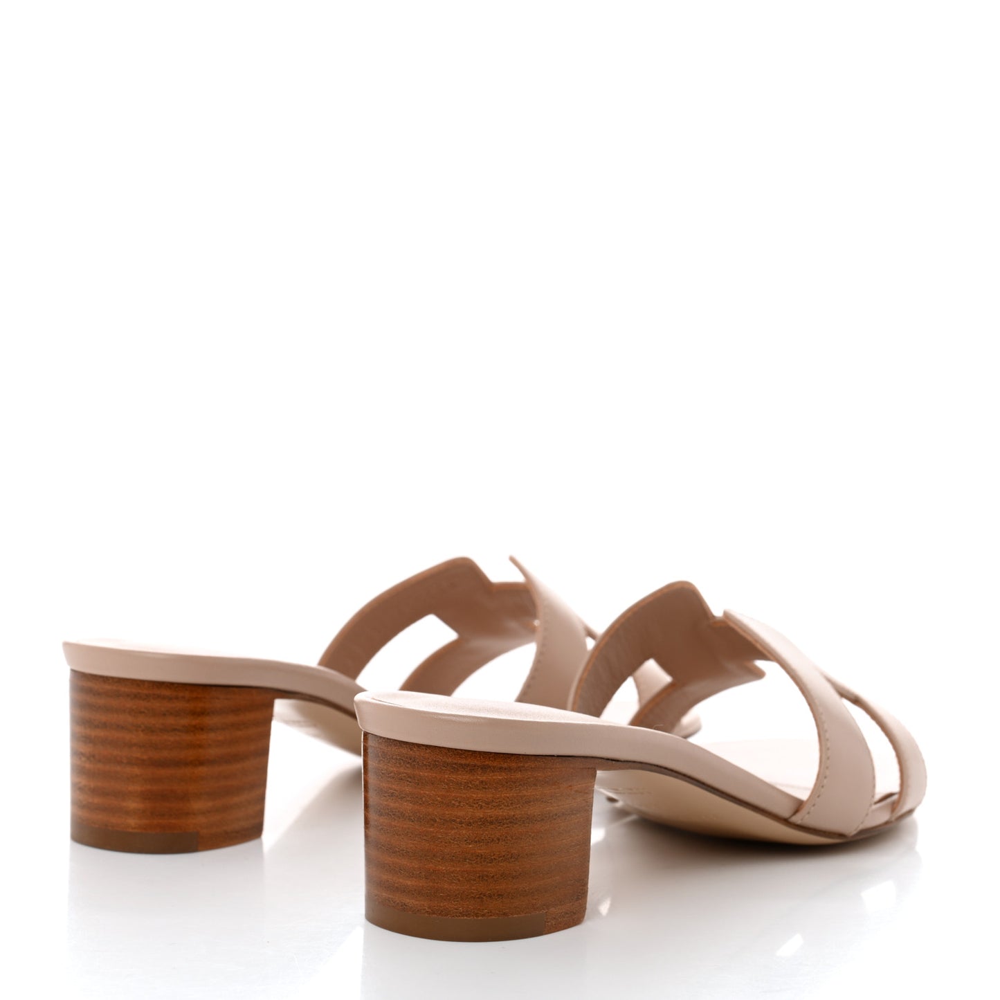 Calfskin Oasis Sandals 36.5 Beige Nude