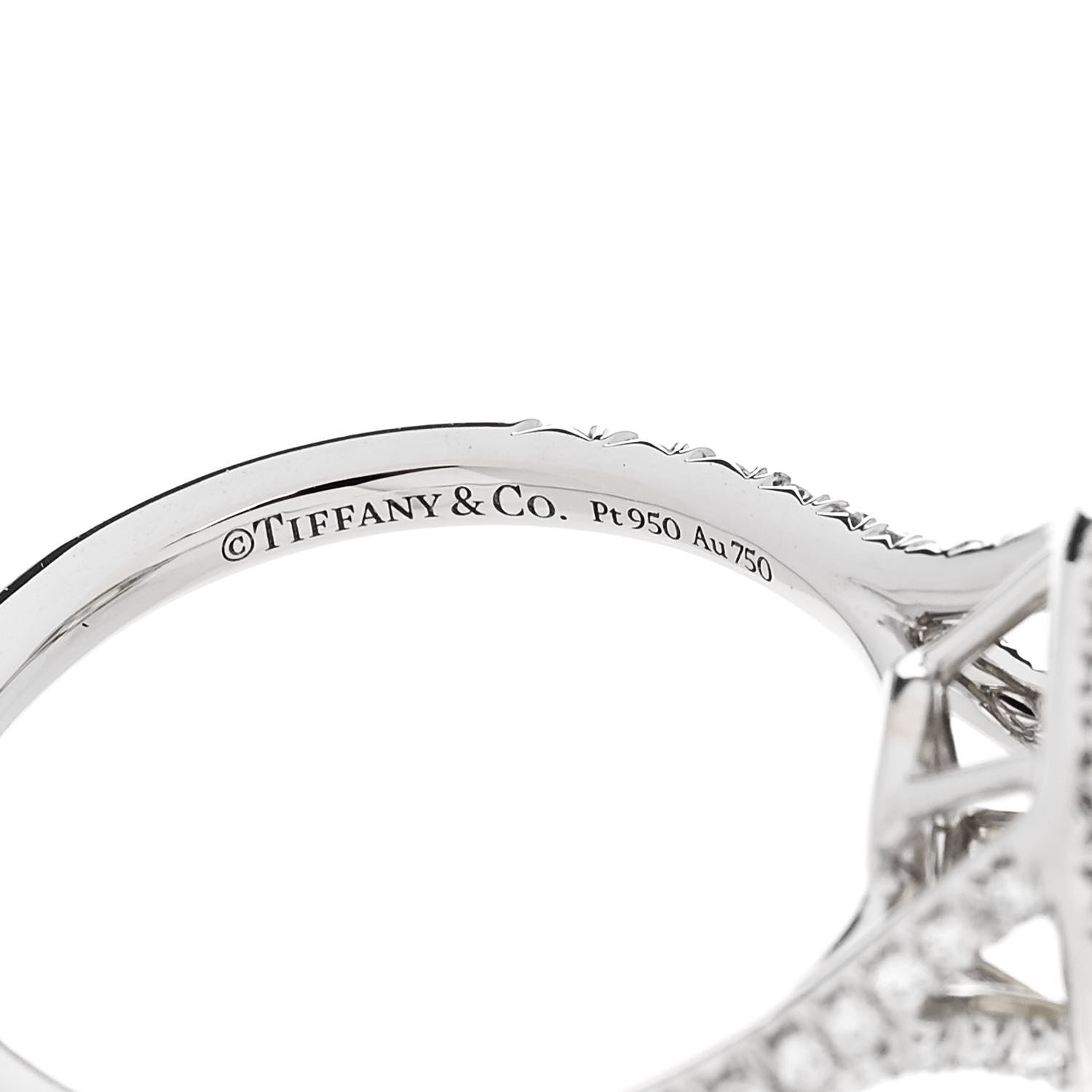 Tiffany Platinum 18K Yellow Gold Fancy Yellow Diamond 1.14ct Soleste Engagement Ring 52 6 6 of 7