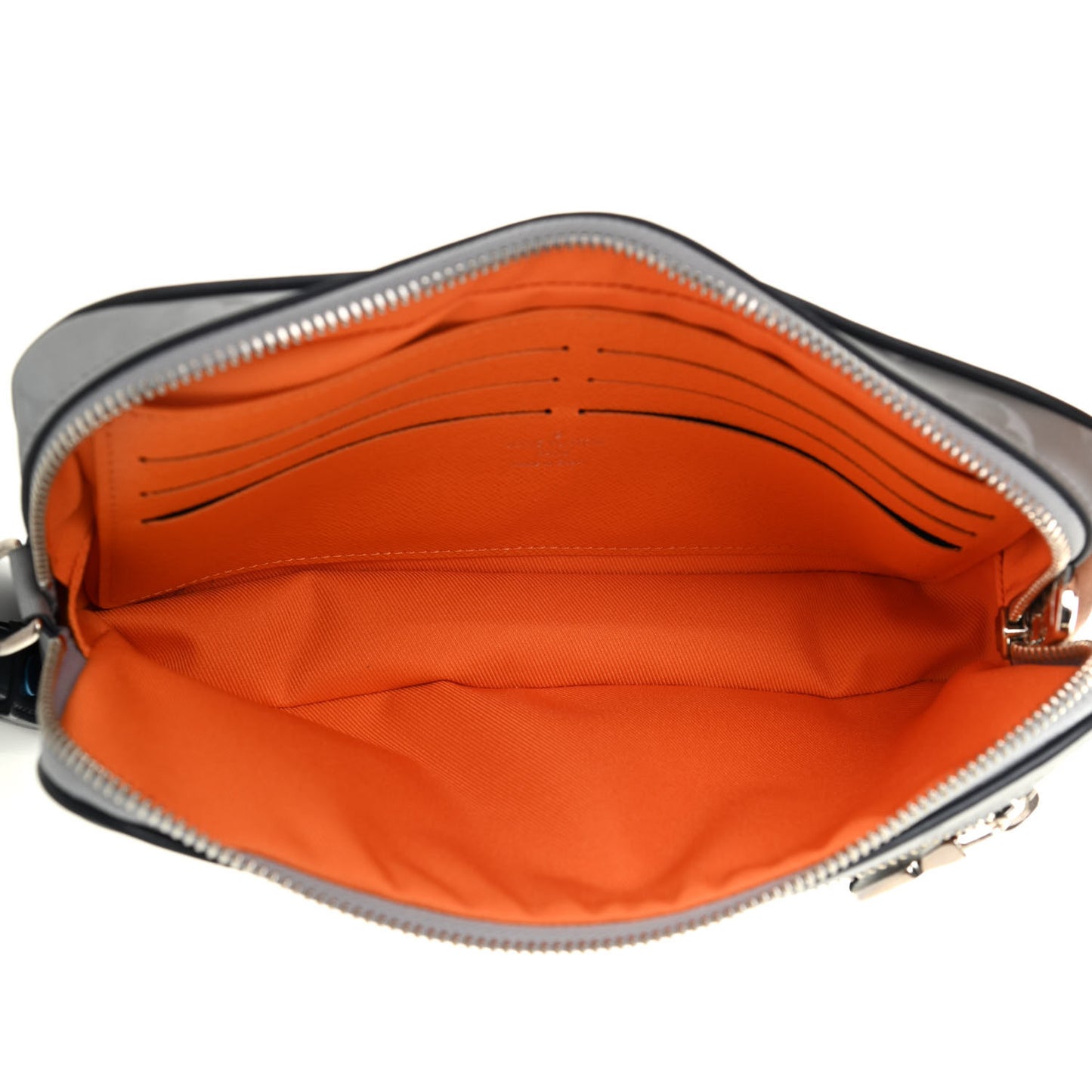 Monogram Satellite Alpha Clutch Silver