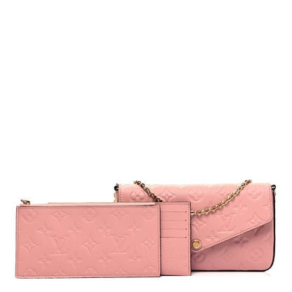 Louis Vuitton Empreinte Pochette Felicie Chain Wallet Rose Poudre 3 of 10