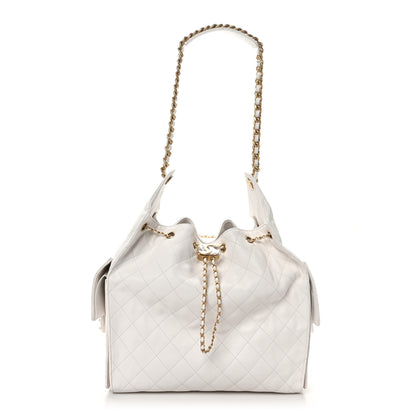 Chanel Caviar Quilted Medium Chanel 25 Handbag White 1 of 11