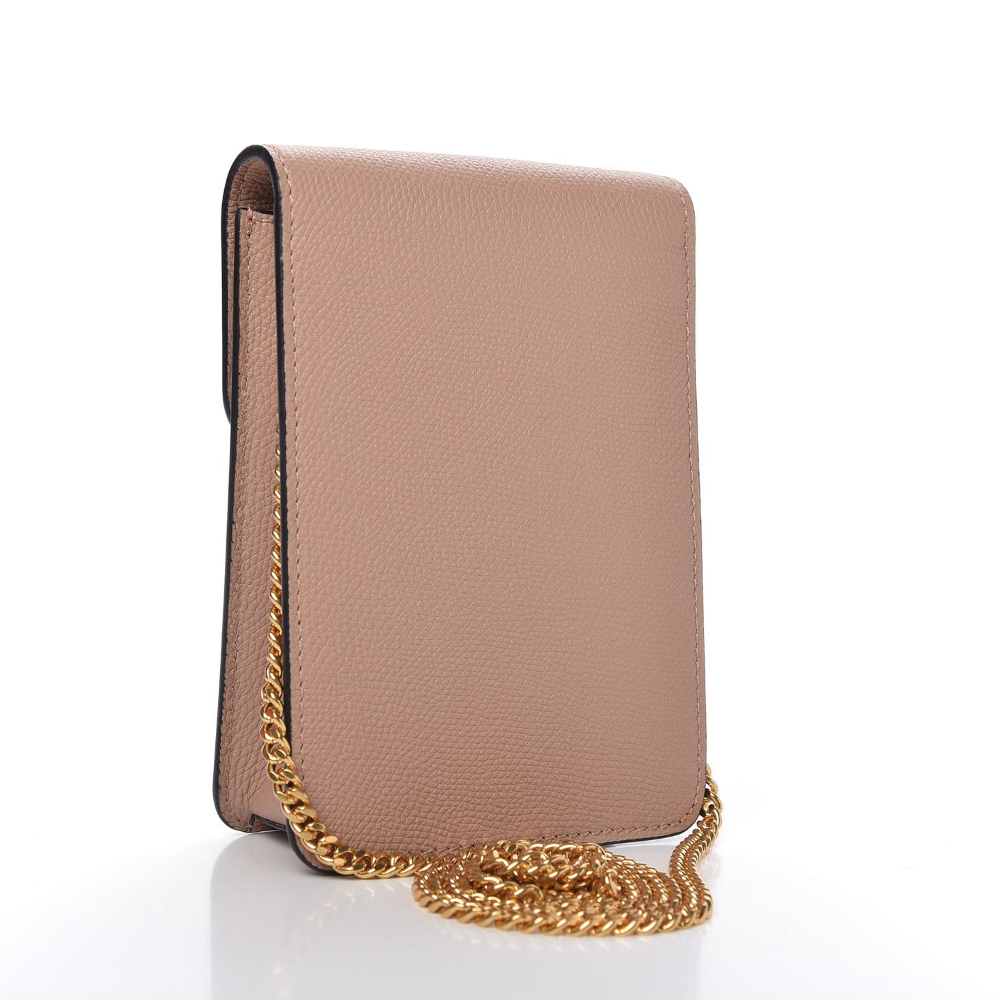 Grained Calfskin Vlogo Crossbody Pouch Rose Cannelle
