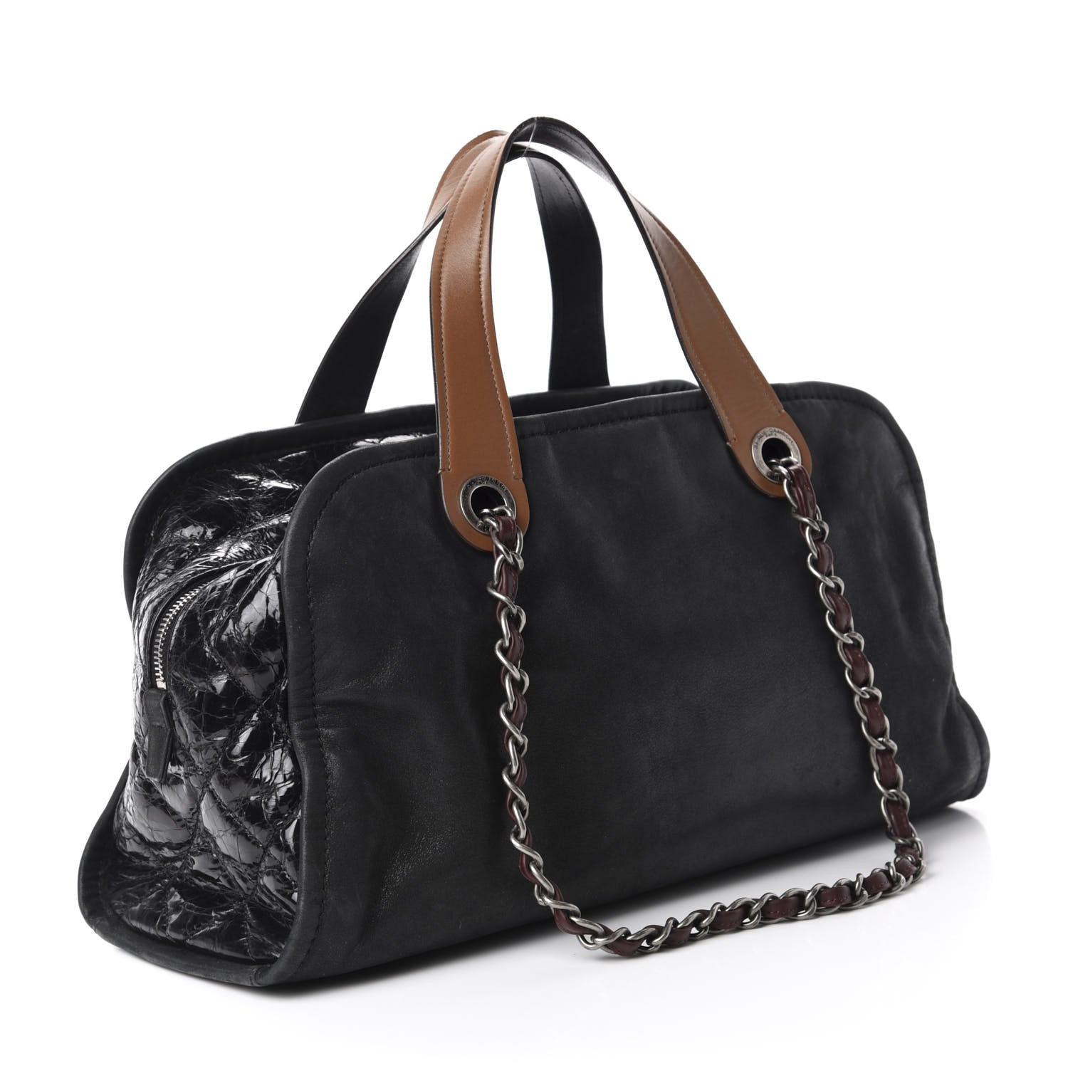 Chanel Iridescent Calfskin In The Mix Bowler Black 4 of 12