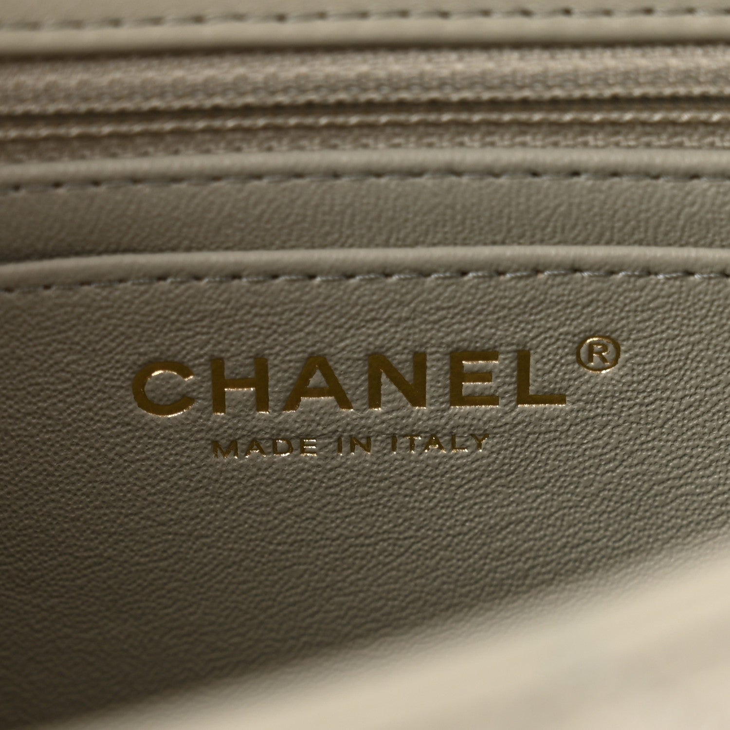 Chanel Lambskin Quilted Mini Rectangular Flap Grey 6 of 10
