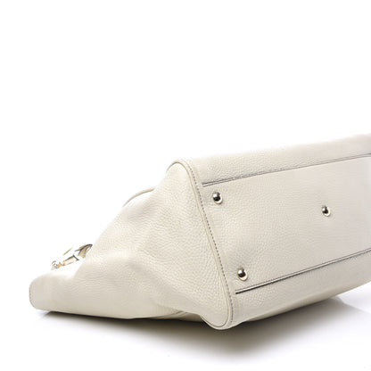 Gucci Pebbled Calfskin Medium Soho Shoulder Bag Off White 5 of 11