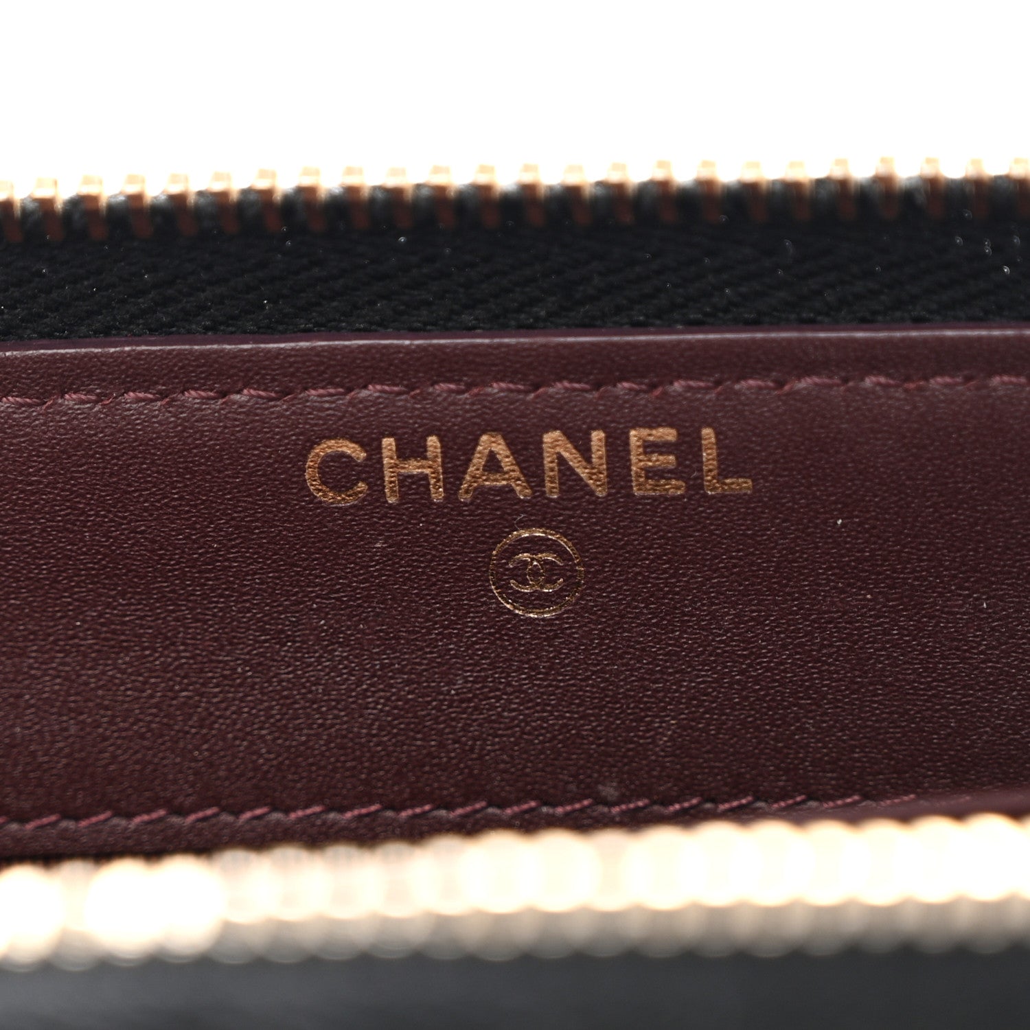 Chanel Lambskin Quilted Large Gusset Zip Around Wallet Black 6 of 11