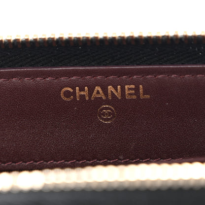 Chanel Lambskin Quilted Large Gusset Zip Around Wallet Black 6 of 11