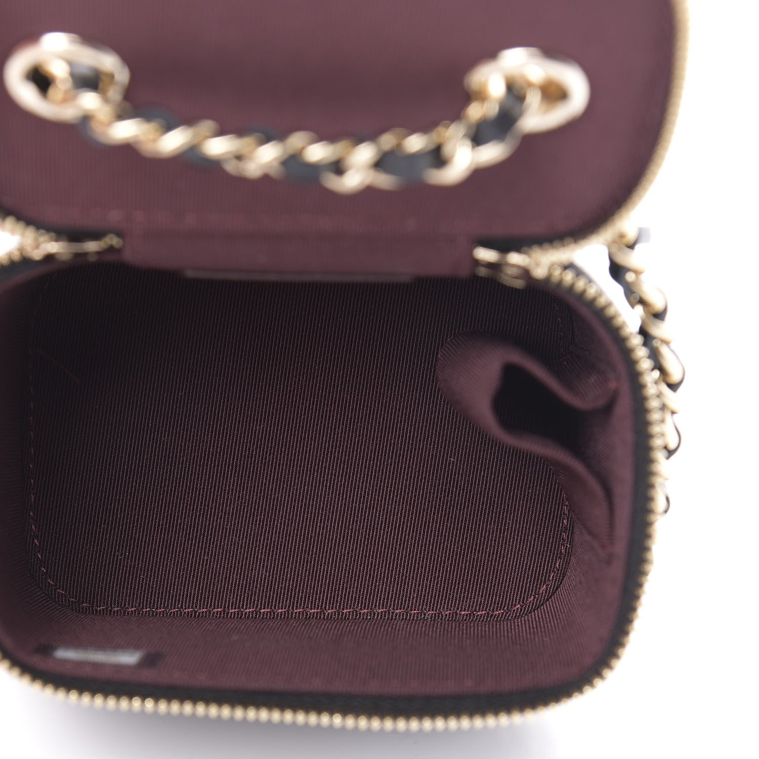 Chanel Lambskin Quilted Mini Vanity Case With Chain Black 5 of 11