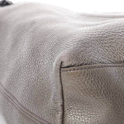 Gucci Metallic Pebbled Calfskin Medium Soho Chain Shoulder Bag Sasso 13 of 22