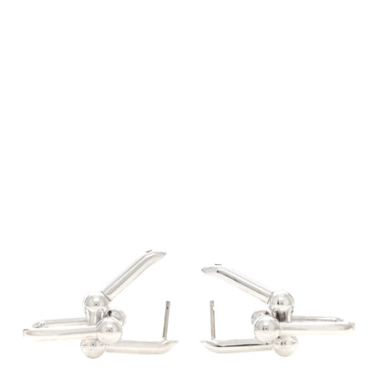 Tiffany Sterling Silver Large HardWear Link Earrings 3 of 4