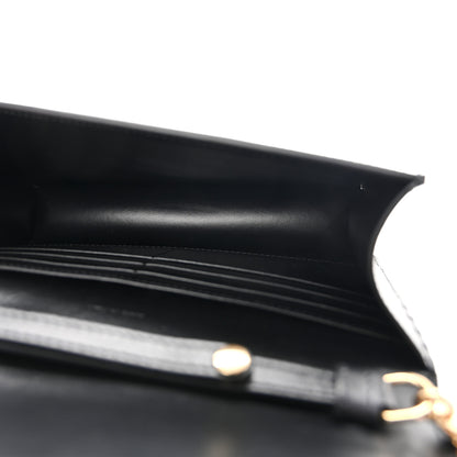 Celine Shiny Calfskin Triomphe Margo Wallet on Chain Black 5 of 10
