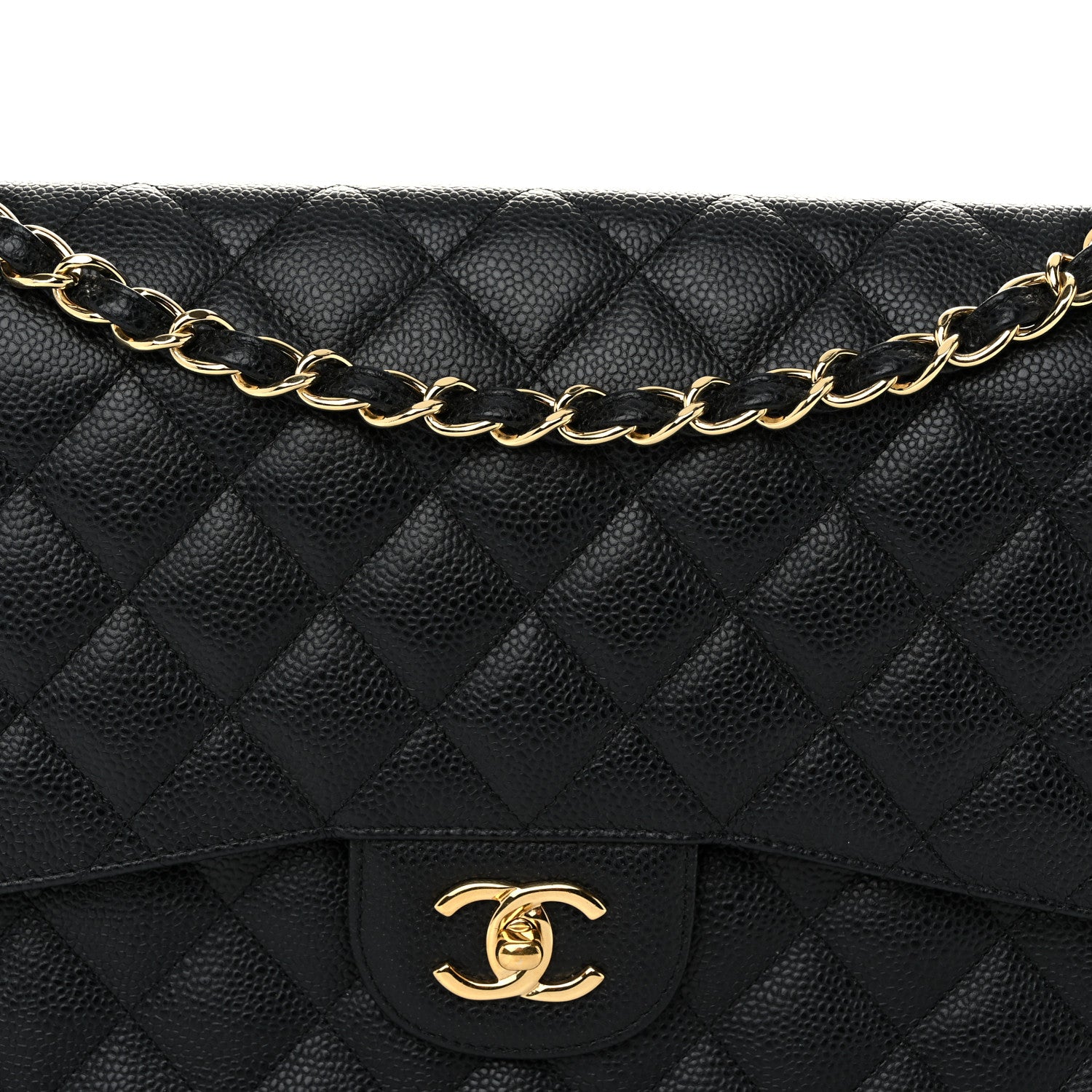 Chanel Caviar Quilted Jumbo Double Flap Black 8 of 10