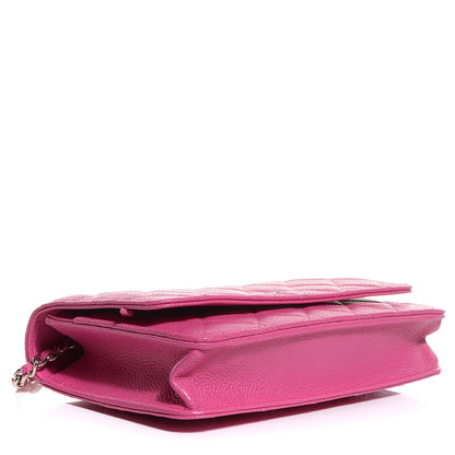Chanel Caviar Quilted Wallet On Chain WOC Dark Pink 4 of 9