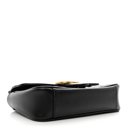 Gucci Calfskin Matelasse Mini GG Marmont Shoulder Bag Black 4 of 11