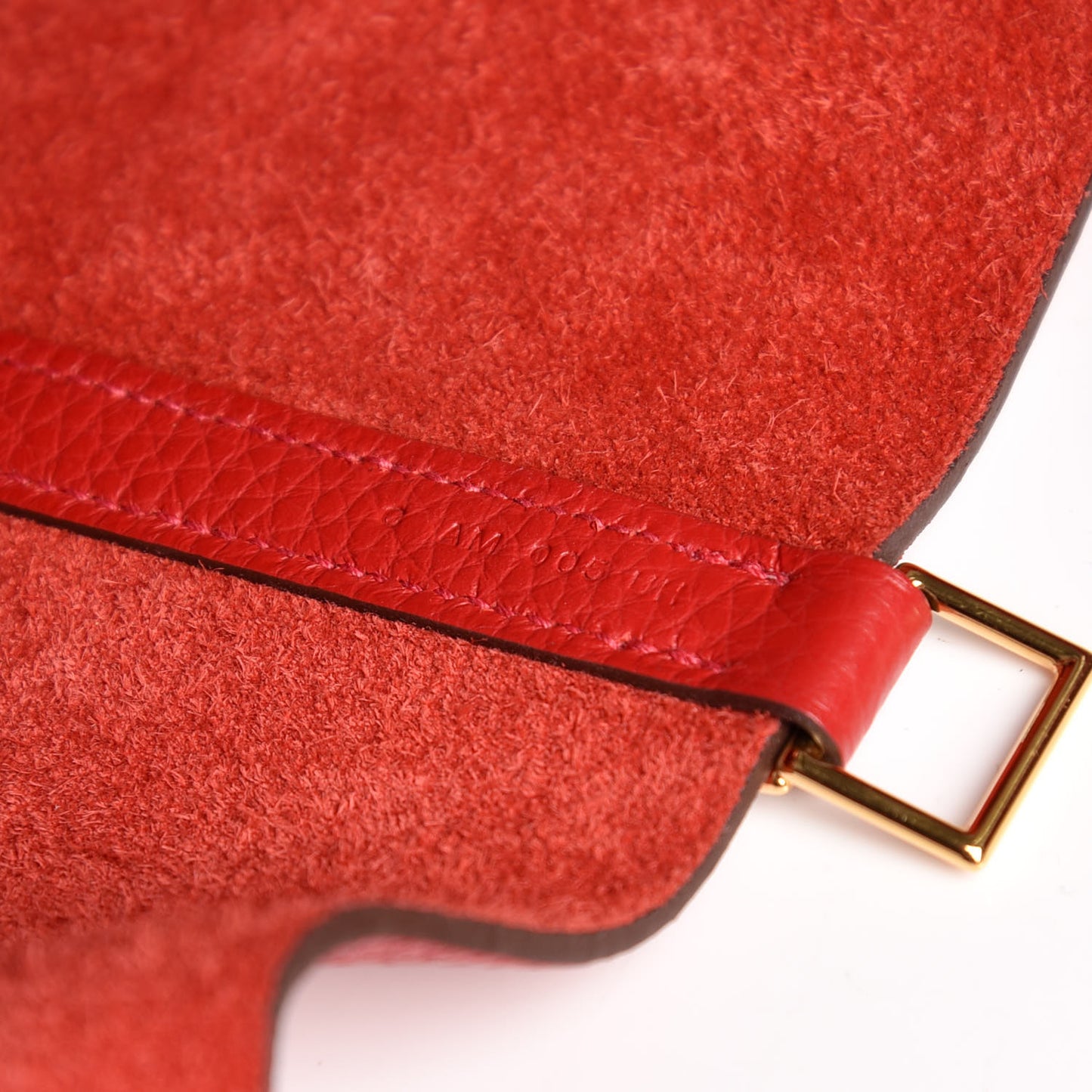 Taurillon Clemence Picotin Lock 22 MM Rouge Casaque