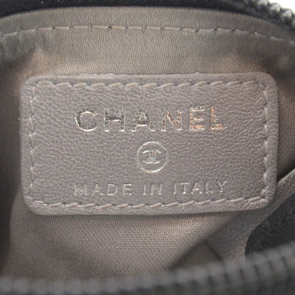 Chanel Lambskin Camellia Embossed Key Holder Case Black 7 of 9