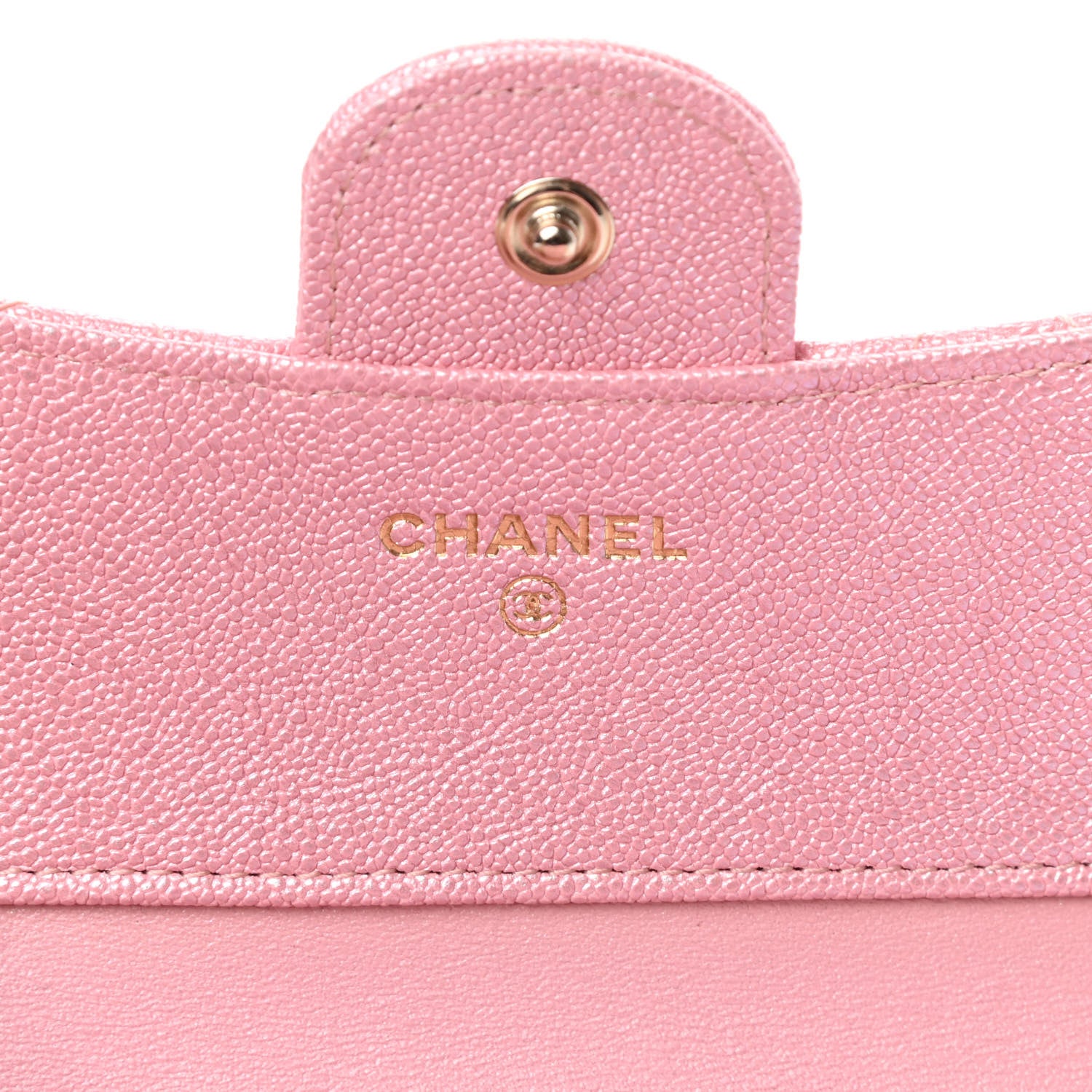 Chanel Iridescent Caviar Quilted Compact Flap Wallet Pink 6 of 9