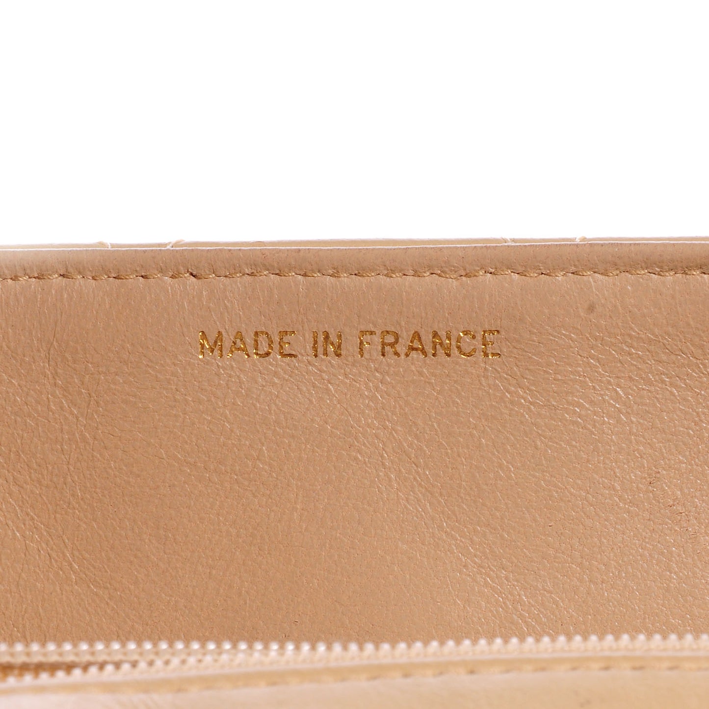 Lambskin Medium Single Flap Beige