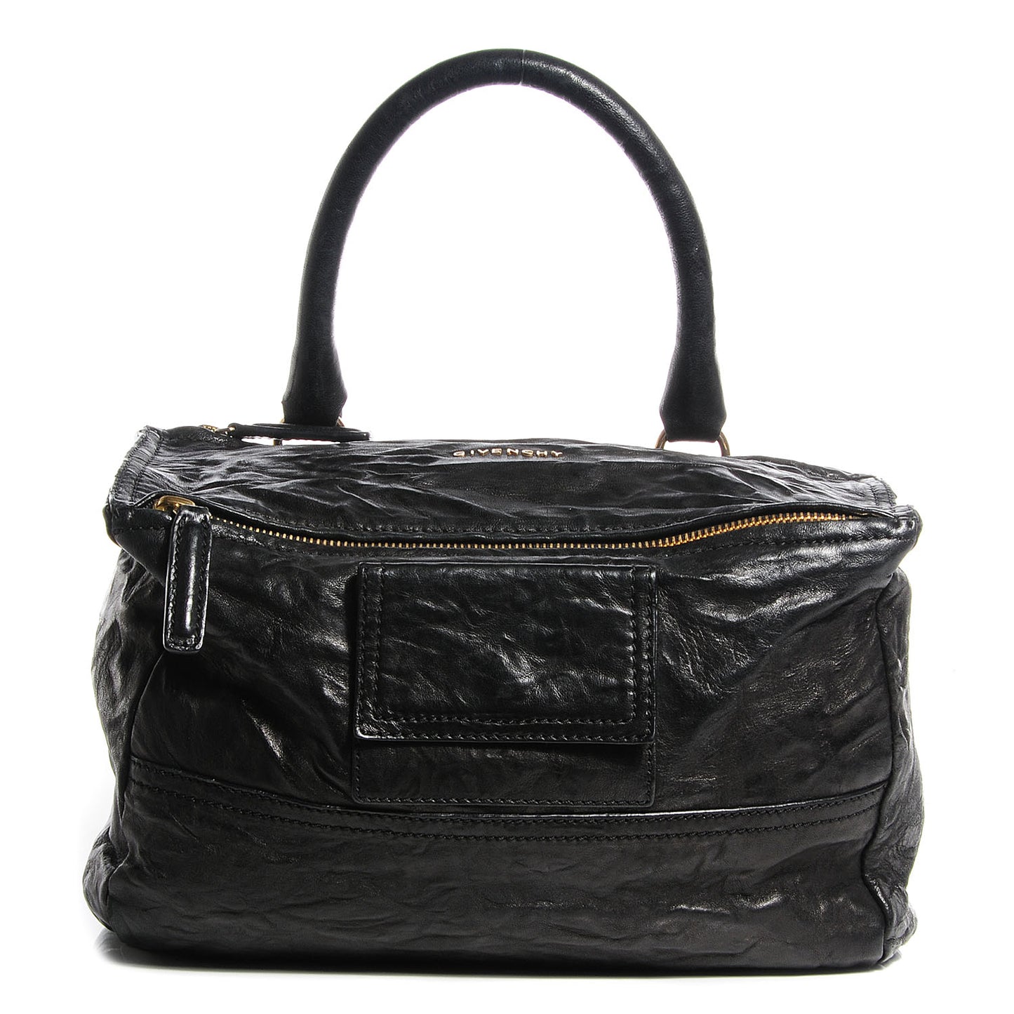 Tumbled Sheepskin Medium Pandora Bag Black