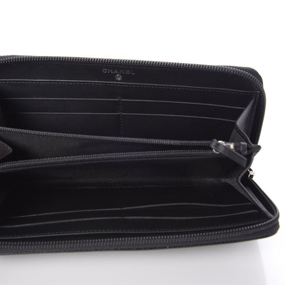Chanel Caviar Large Timeless CC Zip Around Wallet Black 5 of 11