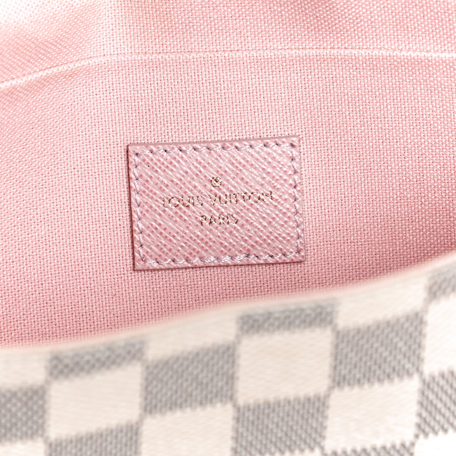Louis Vuitton Damier Azur Pochette Felicie Chain Wallet Rose Ballerine 6 of 9