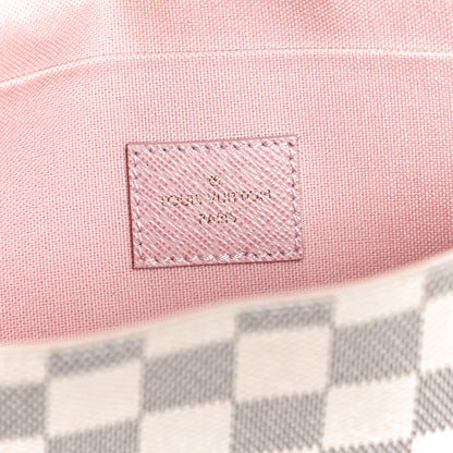 Louis Vuitton Damier Azur Pochette Felicie Chain Wallet Rose Ballerine 6 of 9