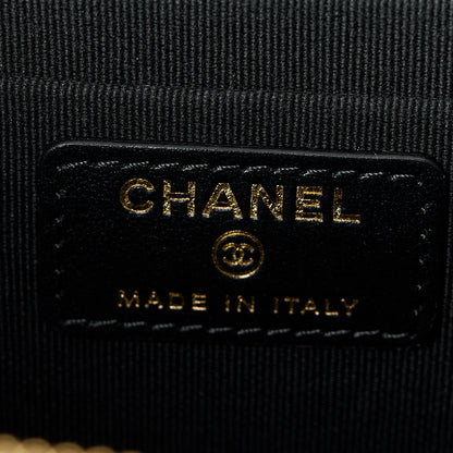 Chanel Lambskin Quilted Polly Pocket East West Top Vanity With Chain Black 6 of 12