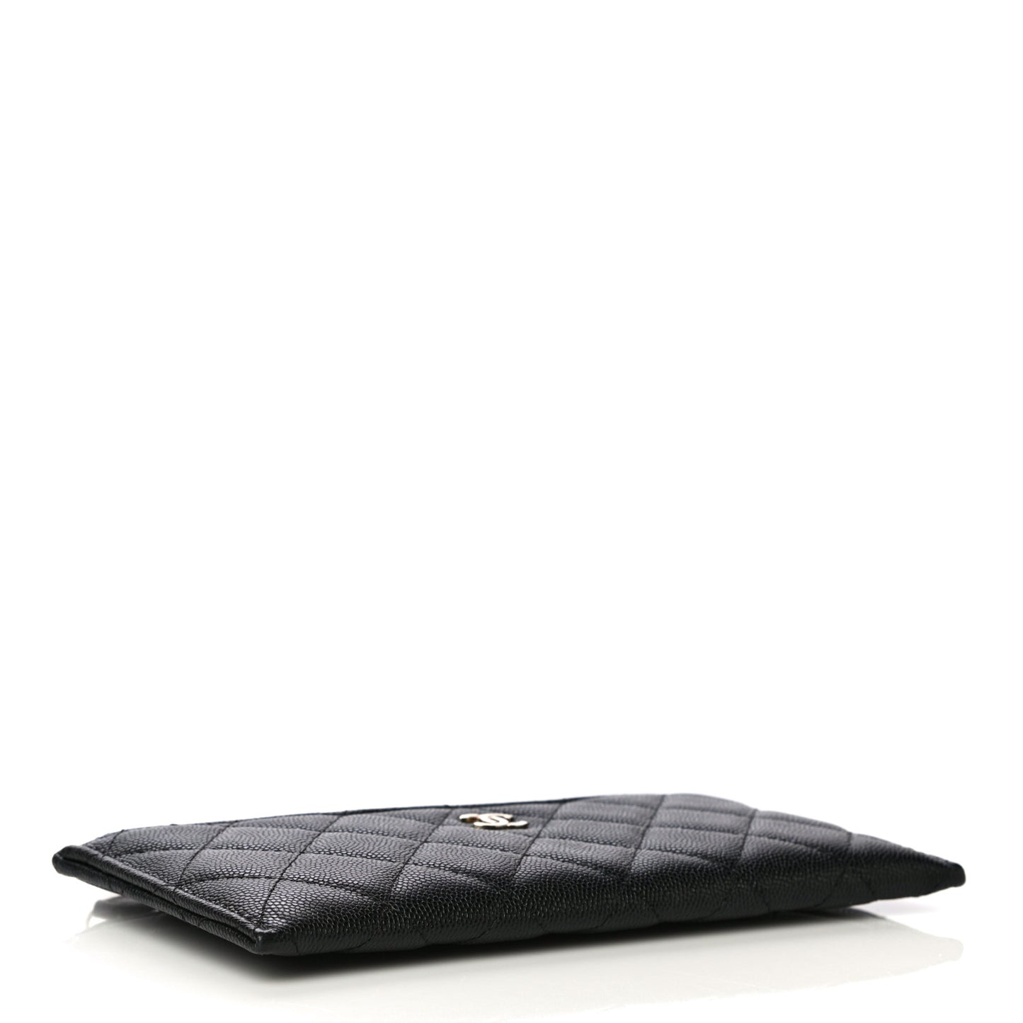 Caviar Quilted Classic Zip Pouch Black