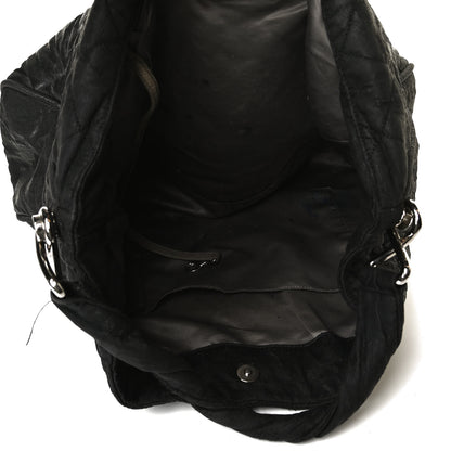 Chanel Crinkled Coated Canvas Le Marais Hobo Black 4 of 20