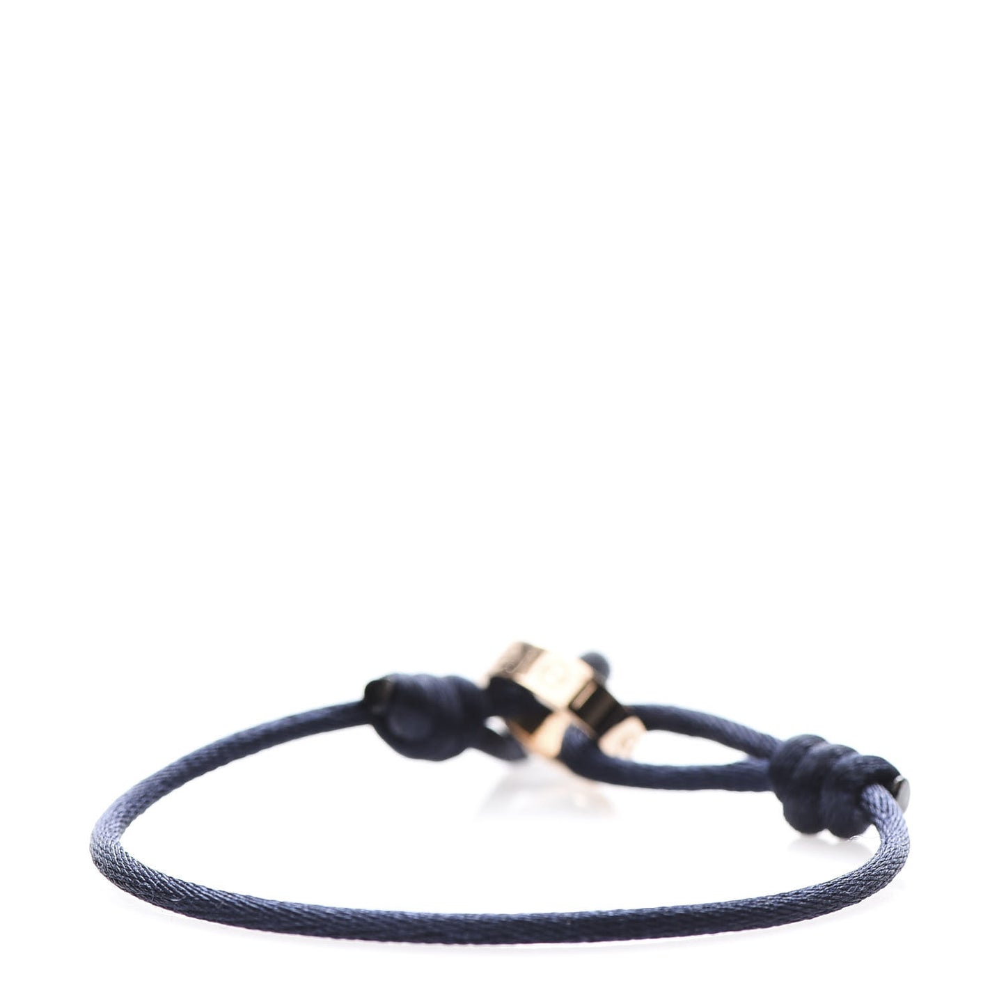 18K Pink Gold Diamond Charity LOVE Adjustable Cord Bracelet Blue