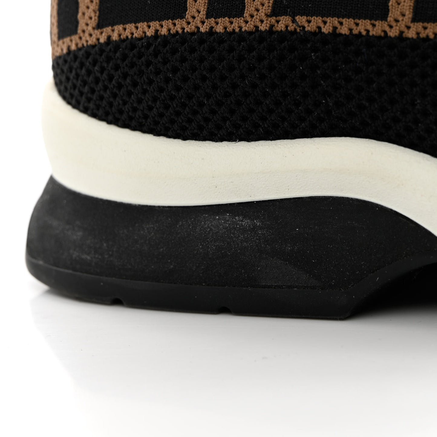 Stretch Yarn FF Stiff Band Rockoko Sneakers 38 Black White Tobacco
